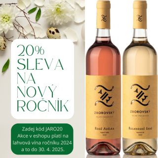 Sklenička jiskrného vína k velikonočním svátkům jistě patří! Zadejte kód JARO20 a sleva na nový ročník lahvových vín je...