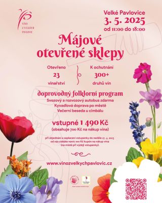 ⚡Otevřené sklepy ve Velkých Pavlovicích už tuto sobotu! Ten náš bude mít už tradičně č. 5️⃣ a najdete ho přímo u kostela!...